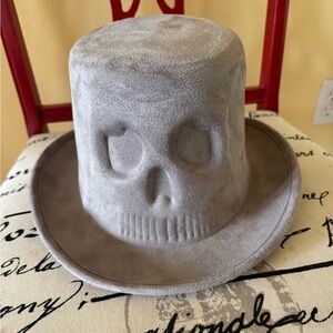 Grey Skull Coachman Hat Adjustable Halloween Costume